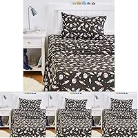 Vista 20 de Yaxa Basics: juego de sábanas para niños de microfibra suave y ligera, fácil de lavar, 3 piezas, tamaño Twin, Aqua brillante, diseño sólido