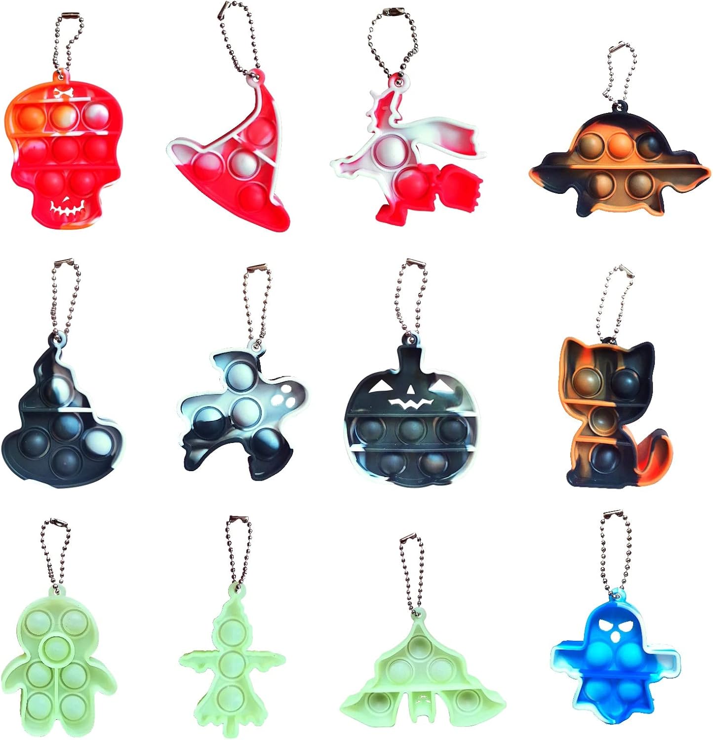 JHXXXL 30Pack Party Favor,1.96''Mini Pop Fidgteitspop Keychian Bulk Pop Fidget Pack for Kids Teens ,Stocking Stuffers Birthday Party Supplies ,School ,Goodie Bags Fillers,Prizes (ramdom color) : Toys & Games