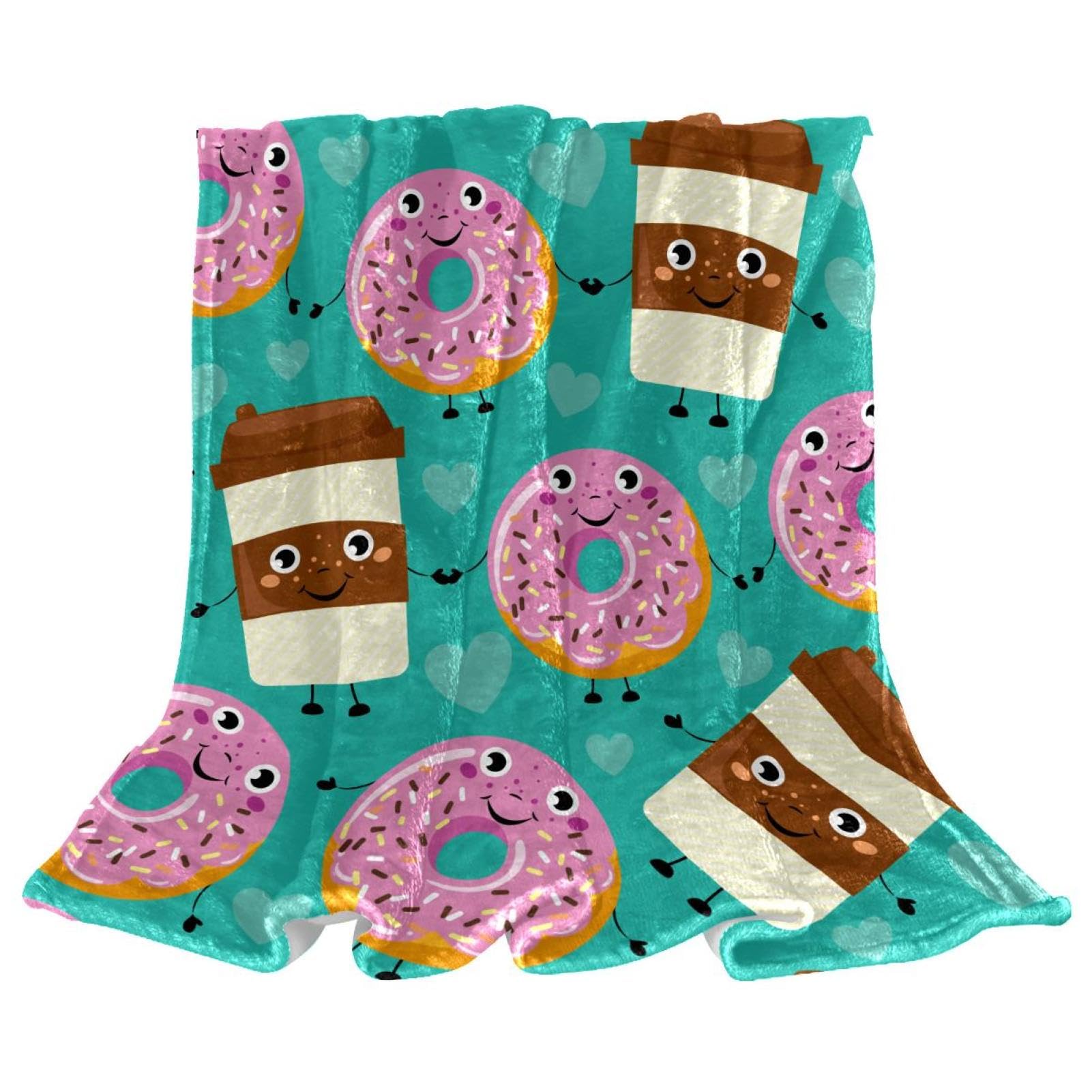 Couverture Polaire Donuts Chaude En Microfibre Thermorégulatrice Contre Le Froid