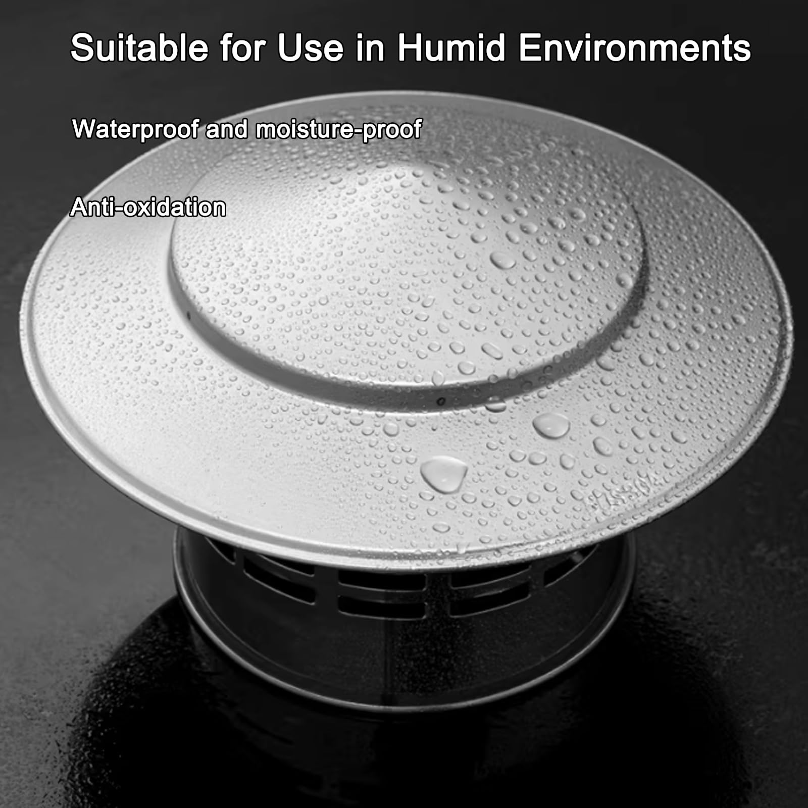 6 pollici rotondo Cappelli per camino, 3" 8" 10" 12" parte superiore conica Tubo stufa cappello con Mesh Sn, acciaio inox 304 Sfiato del tetto copertura, All Weather Canna fumaria Cappello parap