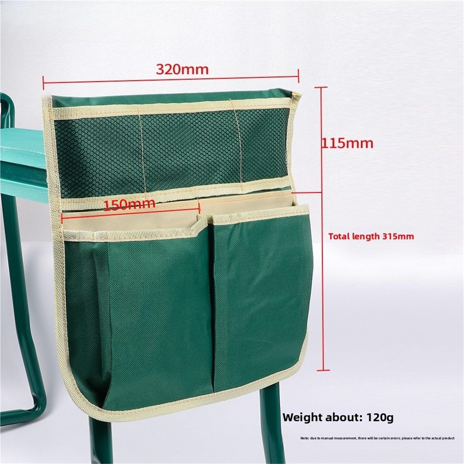 Inginocchiatoio da Giardino Addensato Cuscino for Sedile Sgabello Pieghevole Portatile in Ginocchio Borsa di stoccaggio Oxford per diserbare nel Giardino