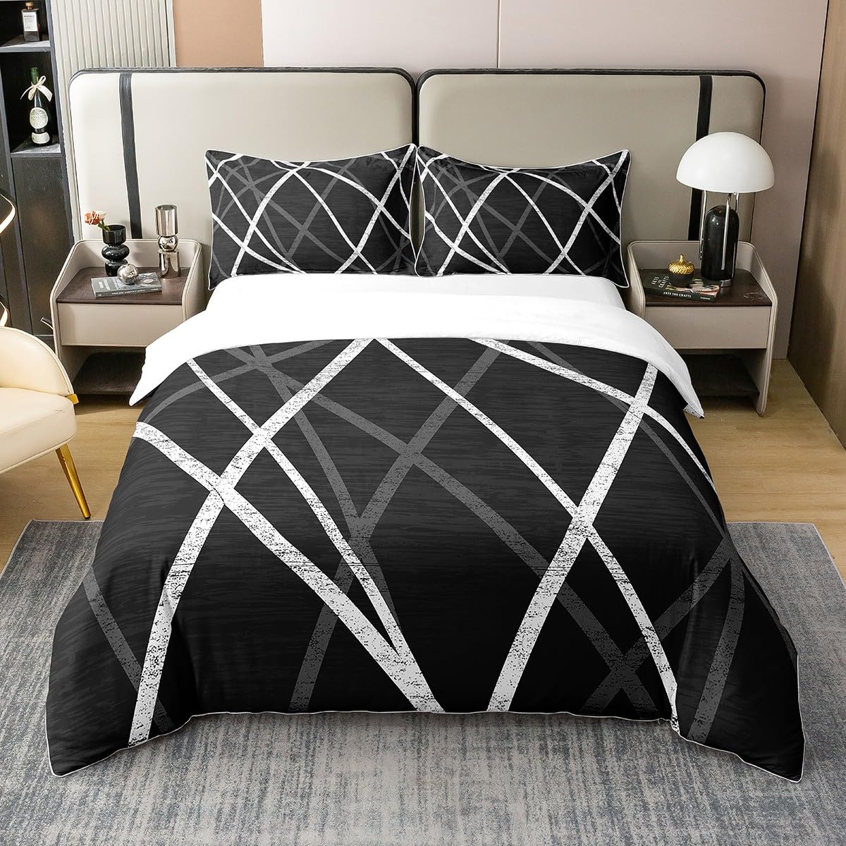Housse de couette 220x240 coton anti-transpiration pour literie moderne