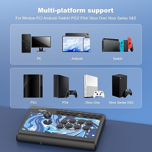 Vista 2 de PXN 008 Arcade Stick PC Fight Stick USB Game Controller Joystick for PS3 PS4 Xbox OneXbox Series XSSwitchWindow PC