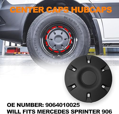 Miniatura 4 de Sprinter - Tapa central de rueda para camioneta Mercedes Sprinter Van 906 2500 2006-2018 9064010025