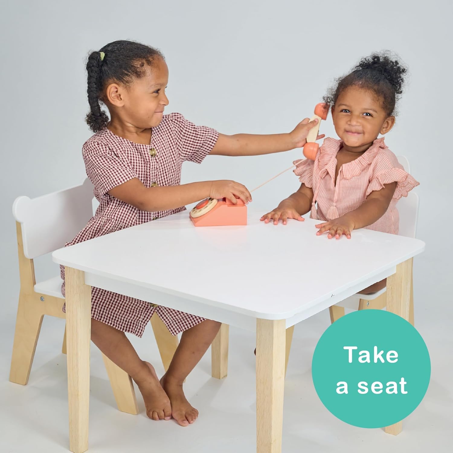 Mentari Toys - Kid’s Bear Chair - Wooden Animal Themed Chair - Children’s Playroom Furniture - Sturdy Chair for Play and Learning - Age 3+