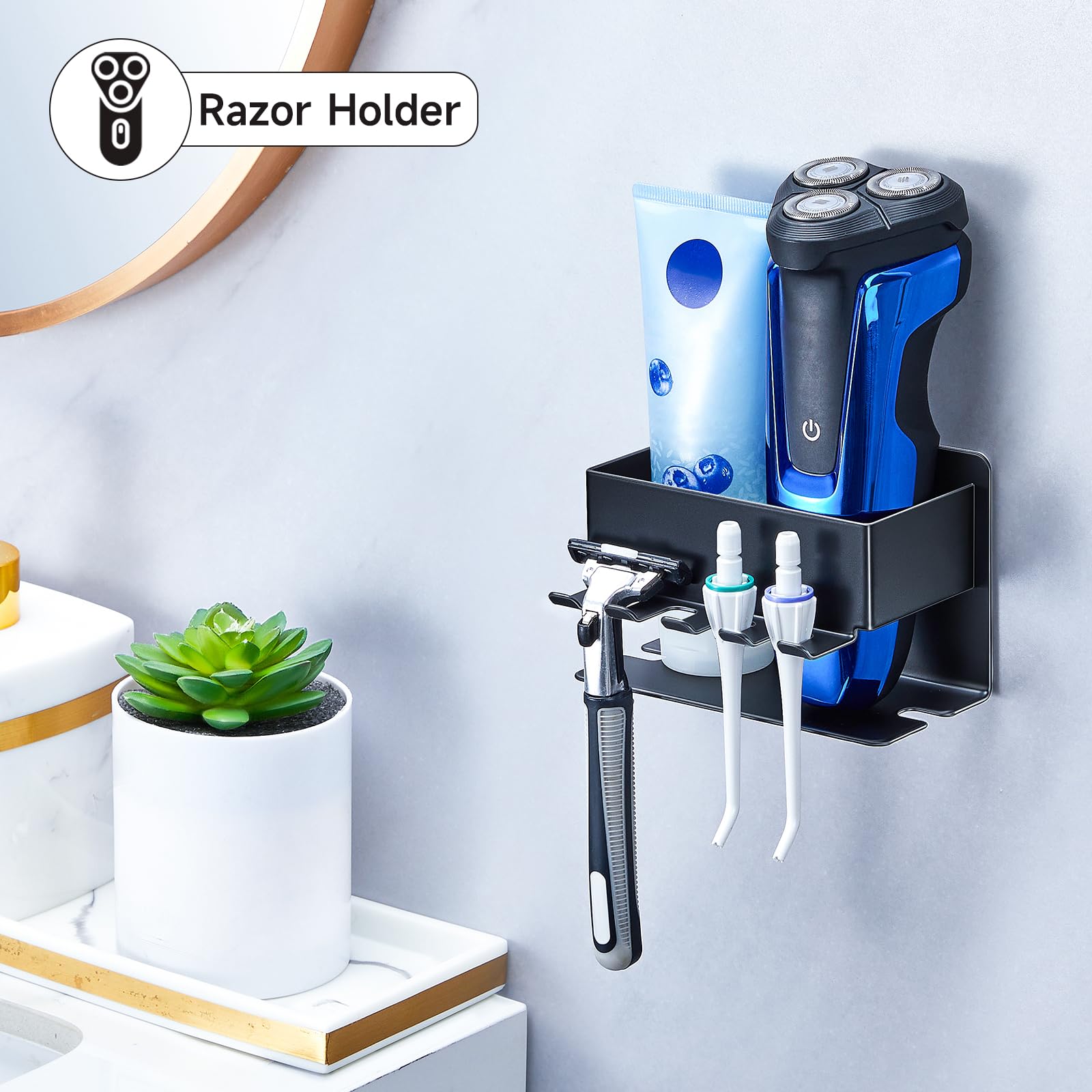 Portacepillos de dientes para baños, soporte para cepillo de dientes eléctrico, soporte de pared para cepillos