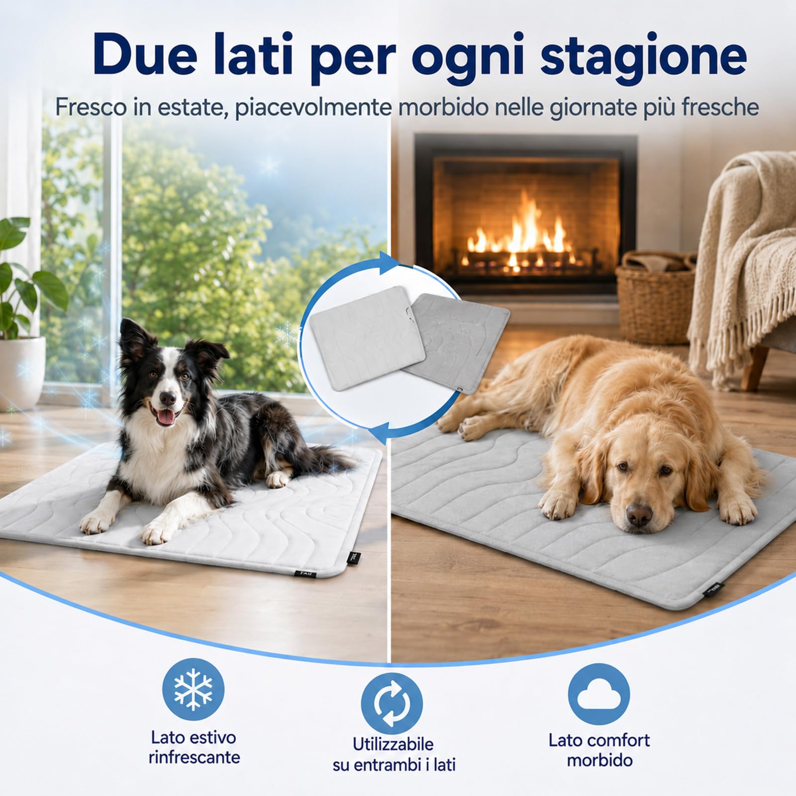 Tappetino Refrigerante per Cani Kobolaf, Lavabile e Pieghevole (XL)
