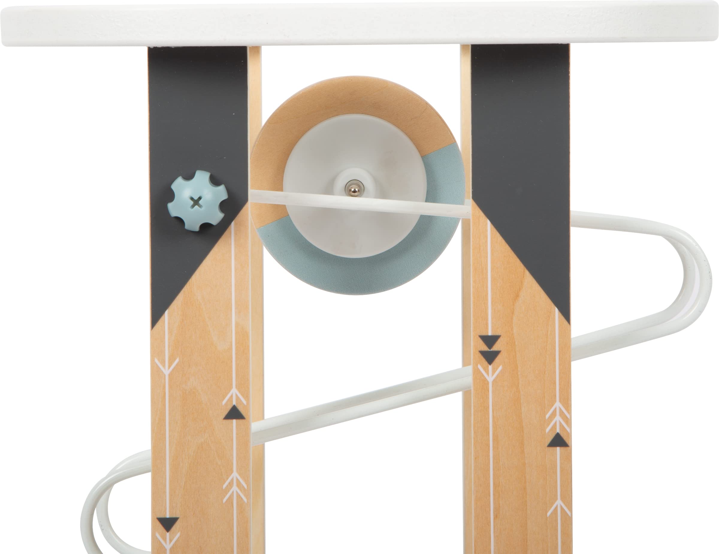 small foot Magnet Marble Run, modern design with lots of visible wood material, w/large rotating piece, Prod. No. 12233 - Image 2