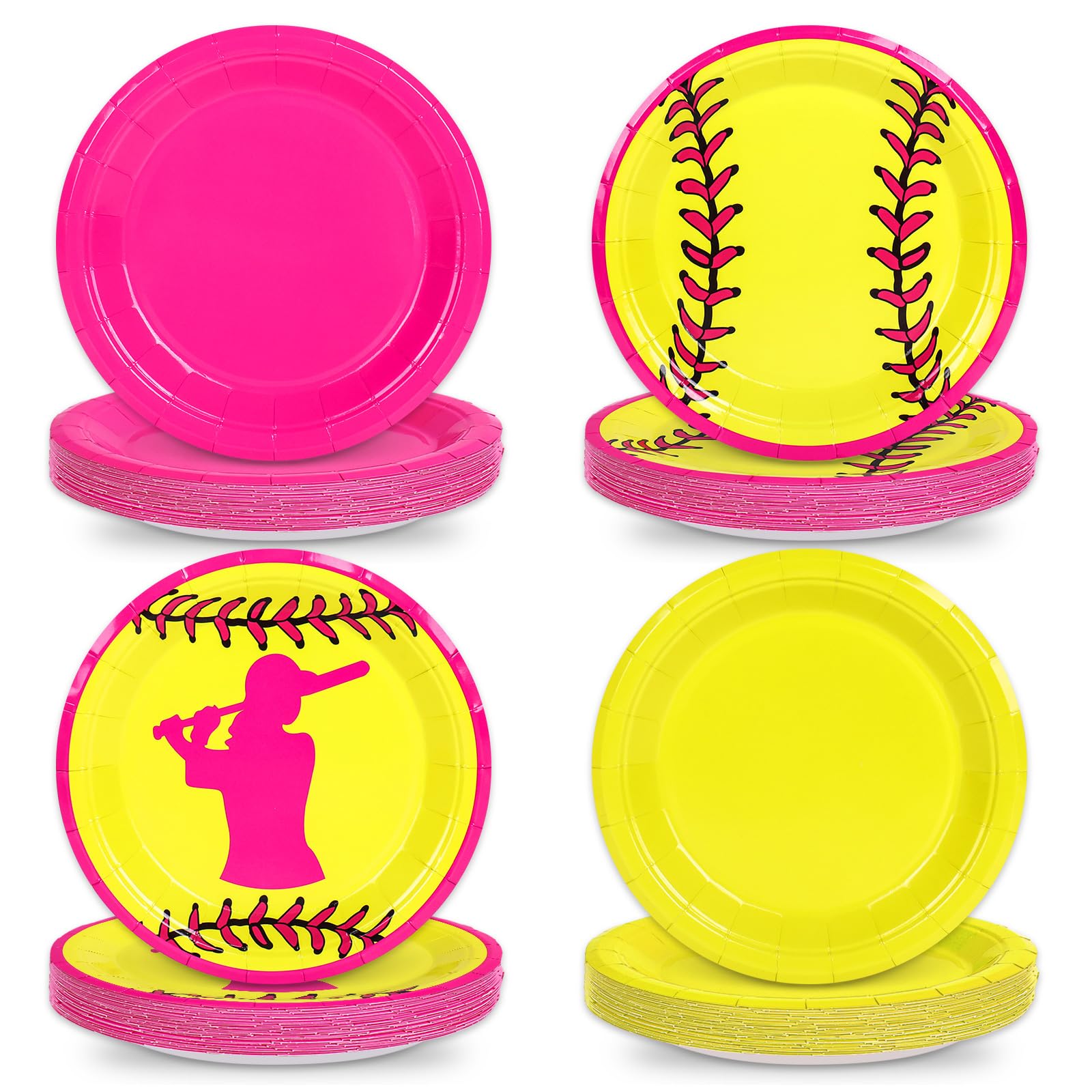 Assiettes jetables softball 17,8 cm pour réussir une fête d'anniversaire sport