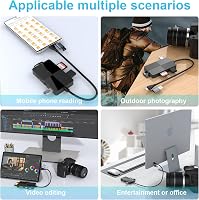 Rocketek 8 az 2-ben USB-C/USB 3.0 Kártyaolvasó - SD/TF/CF/XD/MS Memóriakártya Adapter, 3 USB Porttal, 2TB Kapacitásig, Windows/Mac/Android K 5