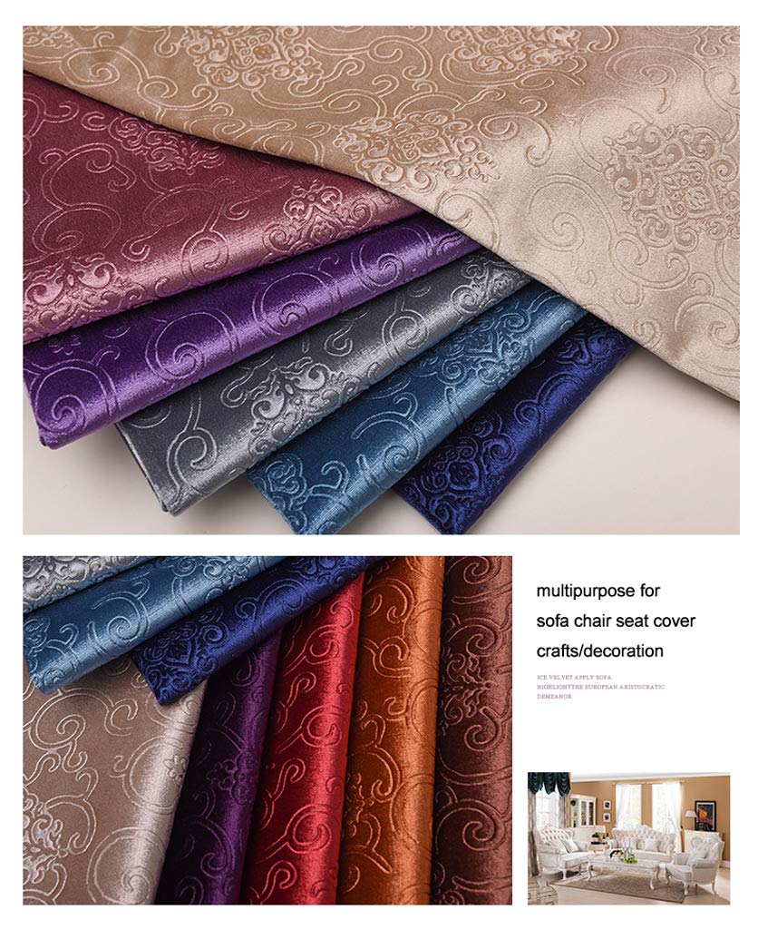 Tissu En Velours à Motif Floral Au Mètre - 145 Cm De Large - Tissu