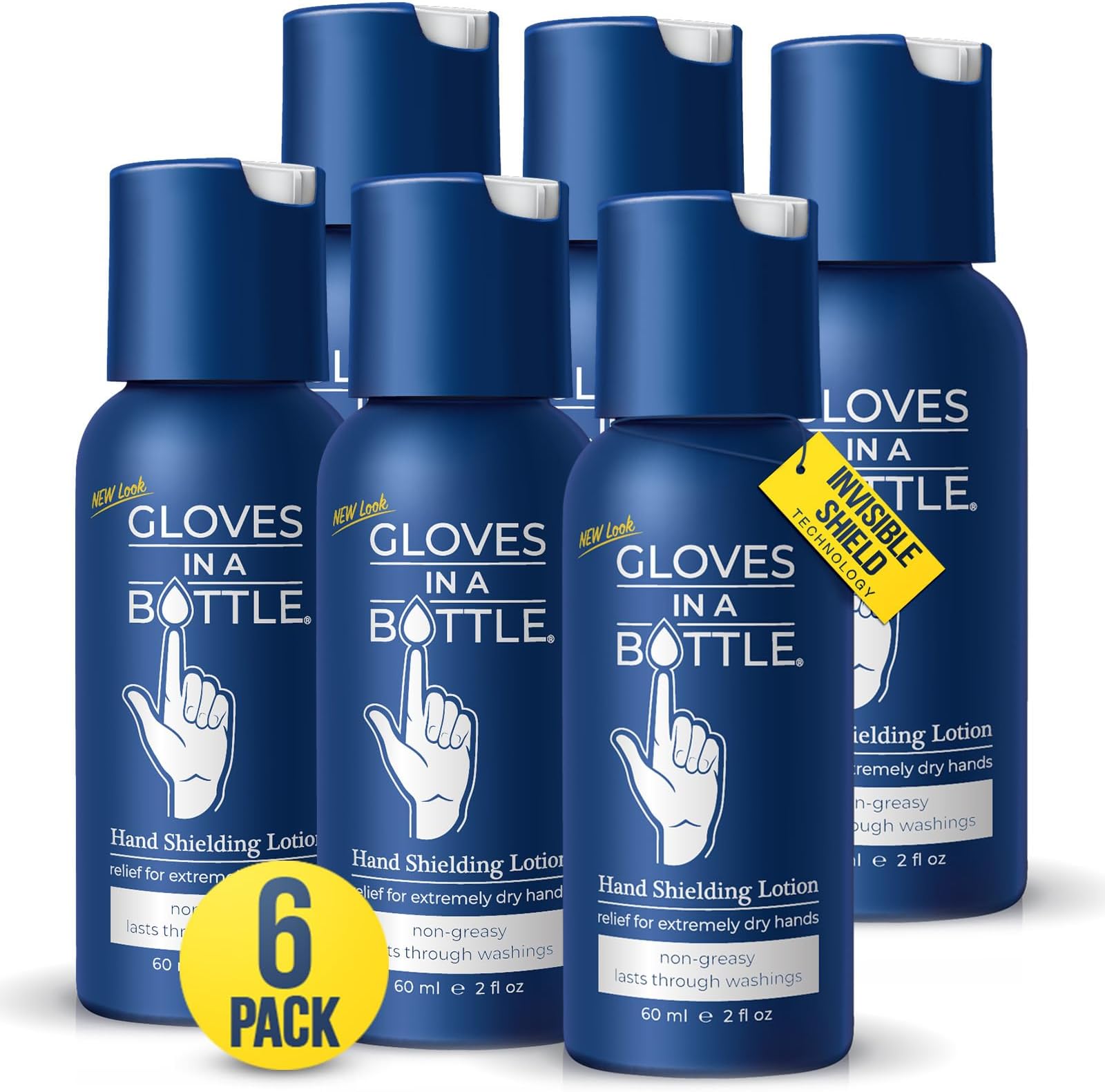 6-Pack Shielding Lotion - Great for Dry Itchy Skin! Grease-less and Fragrance Free! (2oz-60ml)