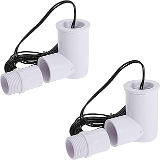 SS2 Float Switch L-Shape with 3/4 Inch Adaptor and 6Ft Wire Water Float Switch for HVAC Drain Pan Condensate Outlet(2pcs)