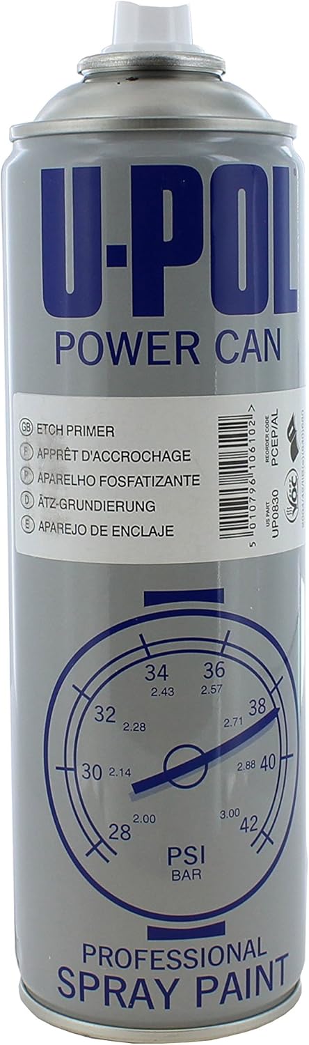 U-Pol Products 0830 Etch Primer POWER CAN Automotive Aerosol - 500ml