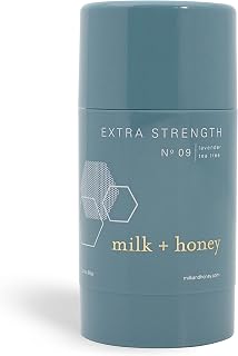milk + honey Extra Strength, Aluminum Free Deodorant, No. 09, with Lavender, and Tea Tree, Natural Deodorant for Women and Men, 2.6 Oz
