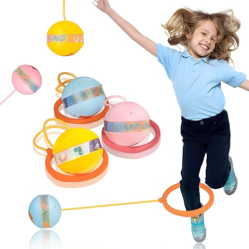 Sepco 3 unidades de bolas de salto de tobillo iluminadas, juego deportivo que brilla en la oscuridad, anillo de salto para adultos, juguete de salto