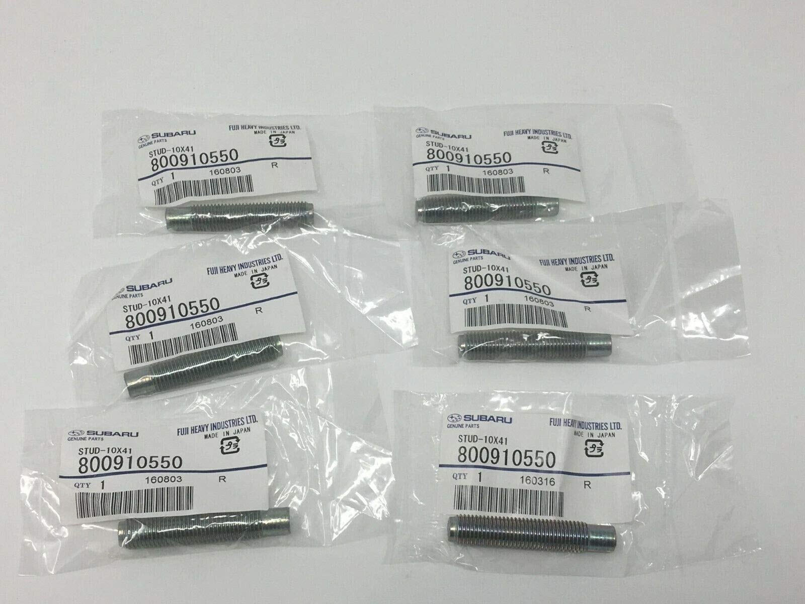 Subaru Exhaust Manifold Stud 6 PACK WRX STI Legacy Impreza Forester Crosstrek Outback Brz 800910550 