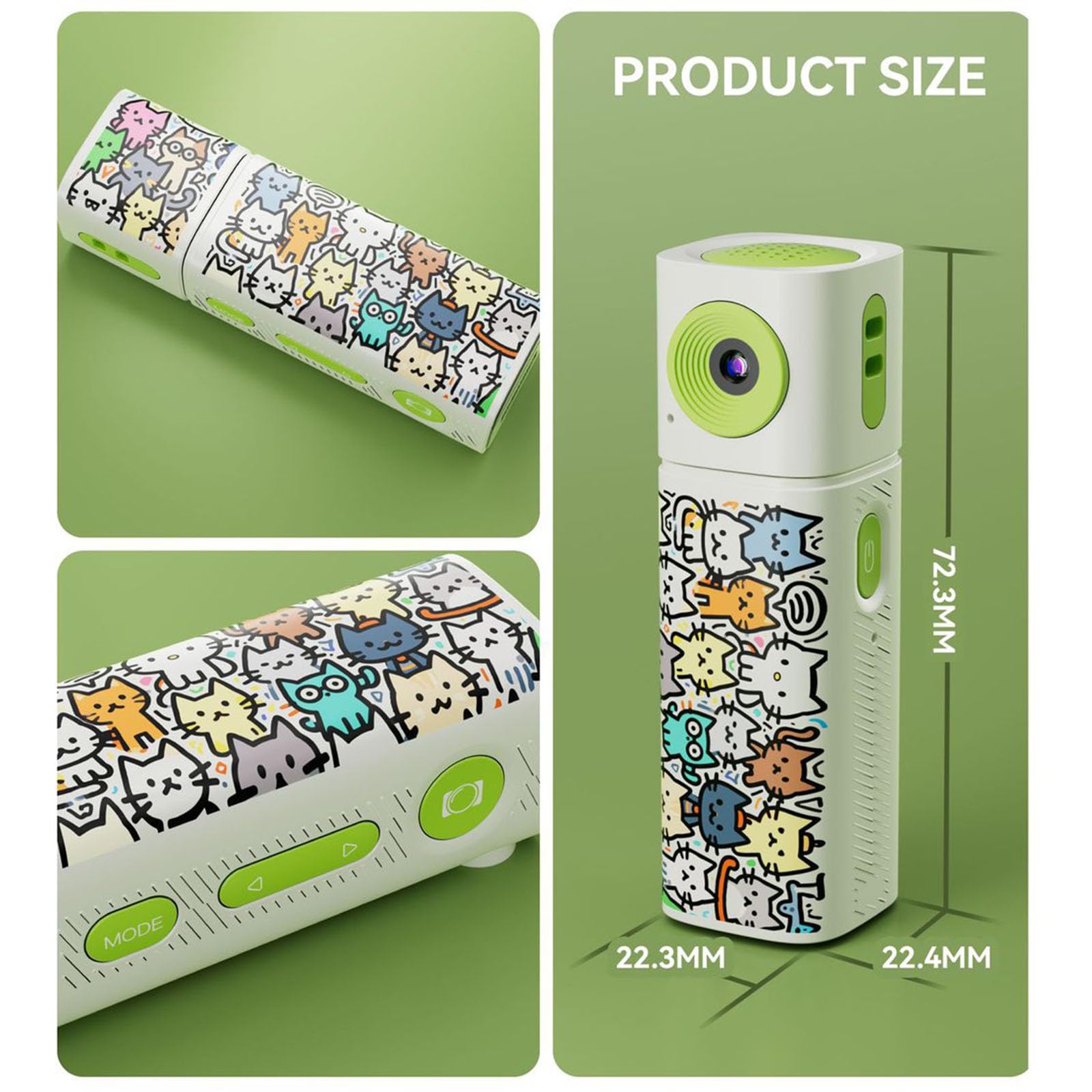 Videocamera 2K con lente rotante e schermo di riproduzione rapida per foto creative fotocamera digitale per bambini