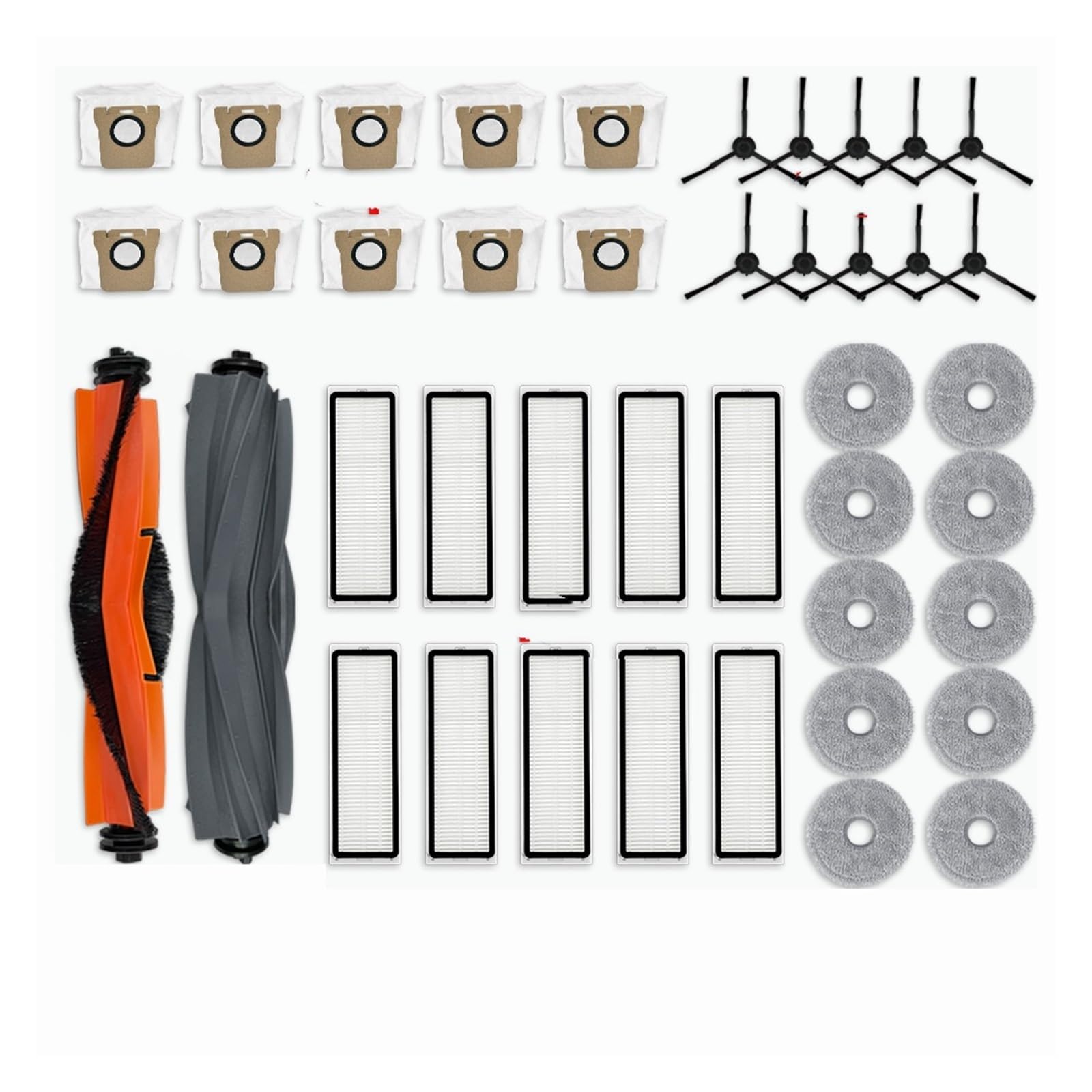 Compatible Compatible con XMI Dreame L30 Ultra Aspiradora robótica Cepillo Lateral Principal Filtro HEPA Almohadilla de fregona Bolsa for Polvo Piezas de Repuesto Accesorios(Set P)