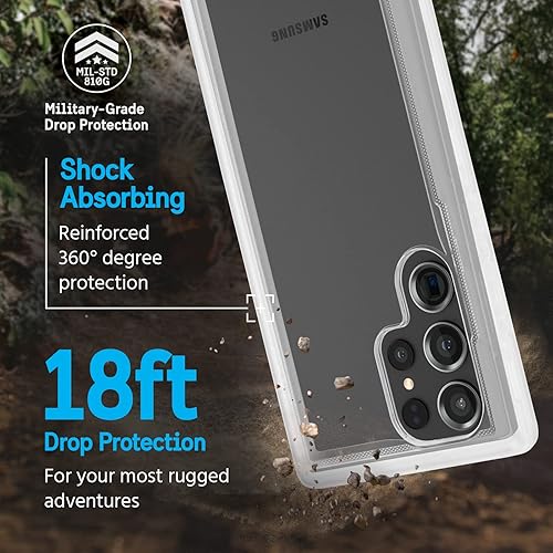 Miniatura 2 de Pelican Voyager - Funda para Samsung Galaxy S23 Ultra [6.8 pulgadas] [protección contra caídas MIL-STD de 18 pies] [carga inalámbrica] Funda para