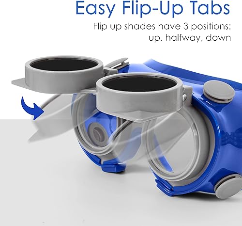 Miniatura 4 de STURGID 86039 - Gafas de seguridad de soldadura para soldadura y seguridad de antorchas, gafas de acetileno de oxígeno estilo abatible, sombra-5