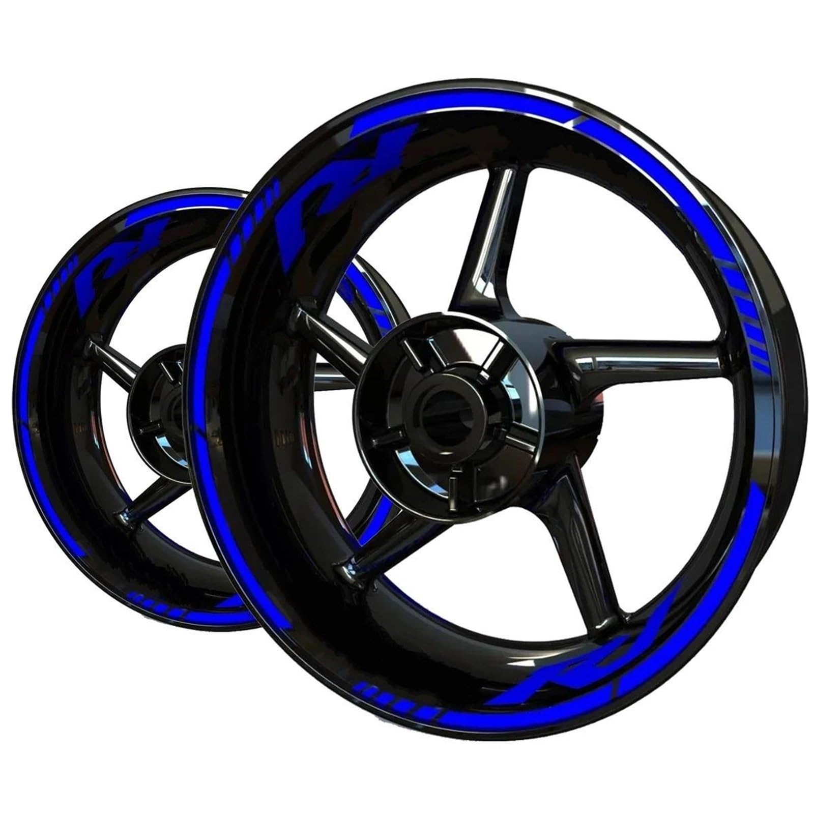 Motorrad-Radnabenaufkleber Reflektierende Motorradfelgenaufkleber Für Yamaha YZFR1 YZF R1 YZF-R1 Radnabenaufkleber Felgenrandaufkleber(Farbe 1)
