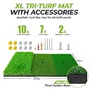 Golfguru Golf Net, 10x7ft All in 1 Golf Practice Net with XL Tri-Turf Golf Mat, Impact Target, 10 Golf Balls, 7 Golf Tees, 2 Rubber Golf Tees, Carry Bag, Golf Net for Backyard Driving Chipping Indoor gallery image