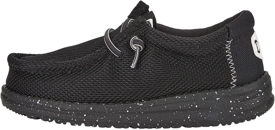 Hey Dude Boy's Wally Heathered Mesh | Youth's Shoes | Youth Slip-on Loafers | Comfortable & Light-Weight