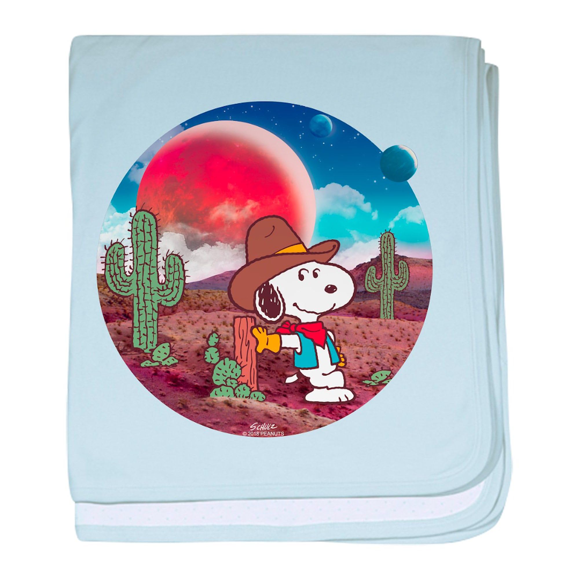 CafePress Snoopy Space Cowboy Baby Blanket, Super Soft Newborn Swaddle