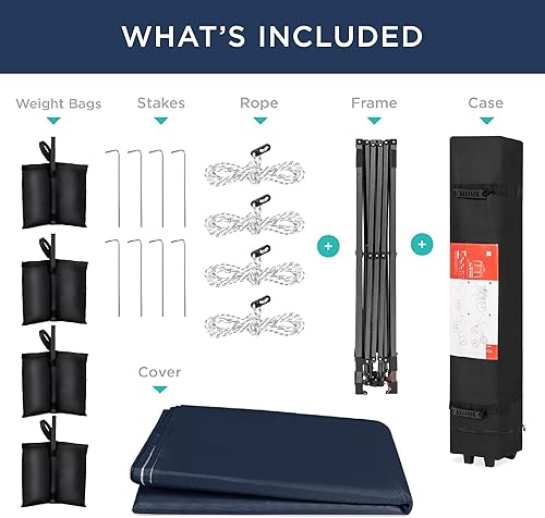 Miniatura 105 de Best Choice Products Carpa Toldo Desplegable de 10x10 pies para Instalación de 1 Persona, Refugio Portátil Instantáneo con Botón de 1 Toque