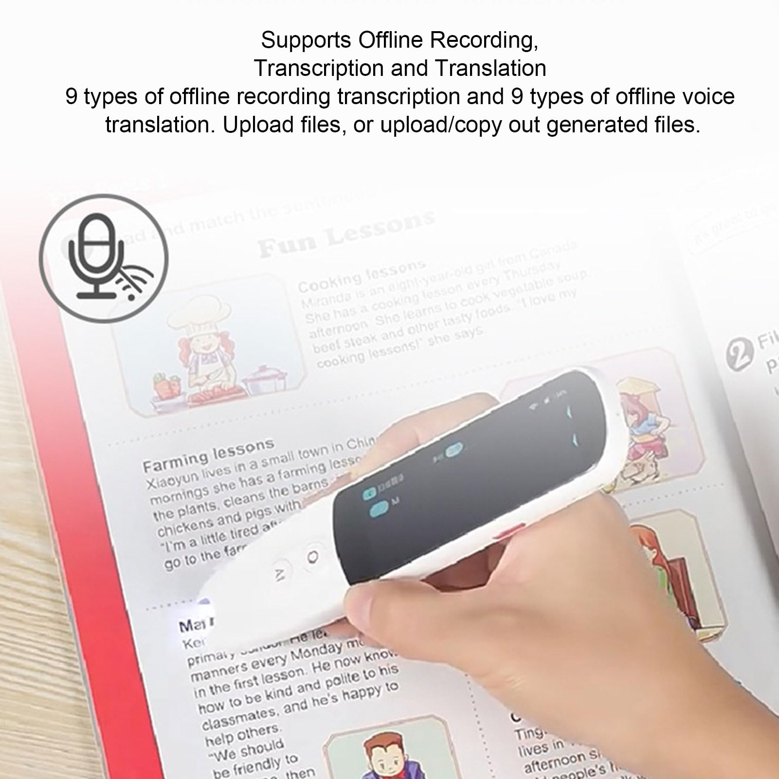 KI-Übersetzerstift mit Text-to-Speech- und Offline-Modus, Scannen, Hören, Übersetzen von über 112 Sprachen, für Legasthenie, Studenten, Reisen
