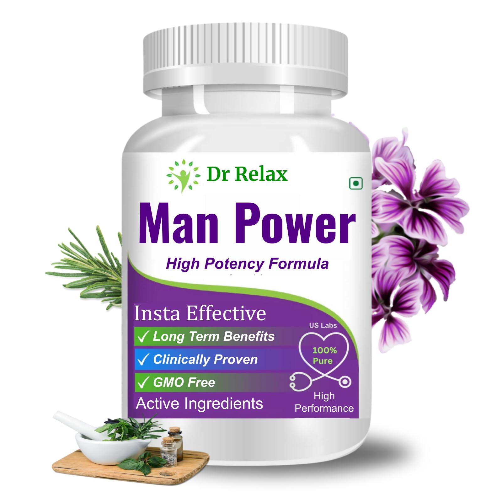 First Choice Man Power Capsules - Long Lasting Ayurvedic Formula - Better to Tablets