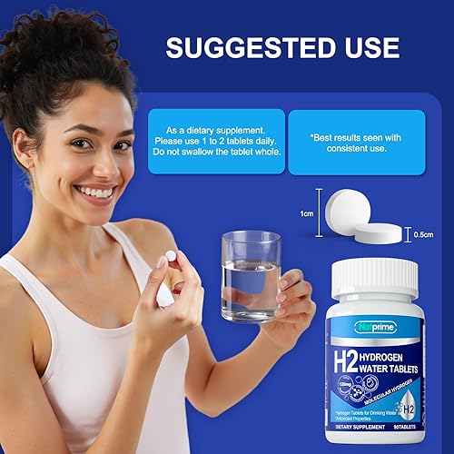 Miniatura 7 de Tabletas de Agua de Hidrógeno - Tabletas de Hidrógeno de 12 PPM con Magnesio, Suplemento de Hidrógeno Molecular para Agua Potable, Claridad Mental,