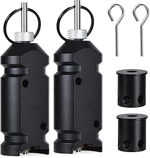 Updated Perimeter Trip Alarm, Camping Trip Wire Alarm Device(Included 22.Adapter), Early Warning Security System for Outdoor Camp Safe Bear Deterrent d Property Safety, Black (2 Pack)