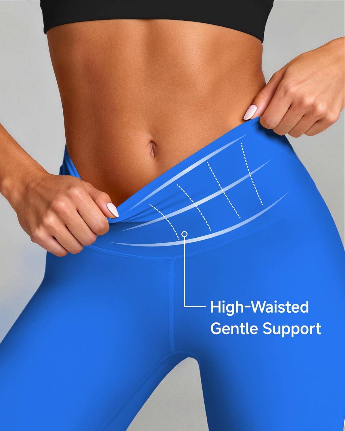 Buttery Soft High Waisted 7/8 Leggings for Women Tummy Control, Gym Lounge Yoga Pants Size L - Image 2