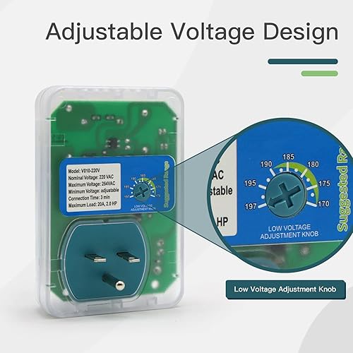 Miniatura 7 de BSEED - Protector electrónico contra sobretensiones para electrodomésticos, protector de voltaje para refrigeradores y congeladores, salida de