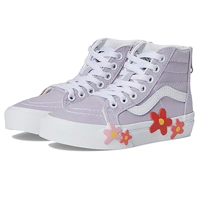 Vans Kids Sk8 Hi Zip Flower (Little Kid) Kids Shoes Evening Haze