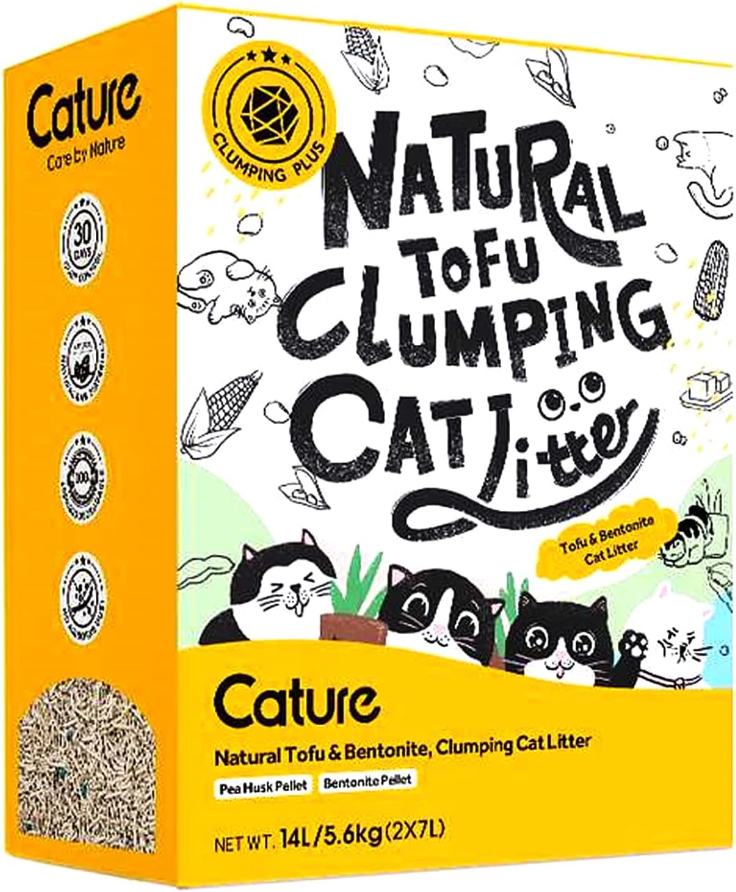 Destiny Pet Cature Tofu&Bentonite Flushable Clumping Pellets, Low