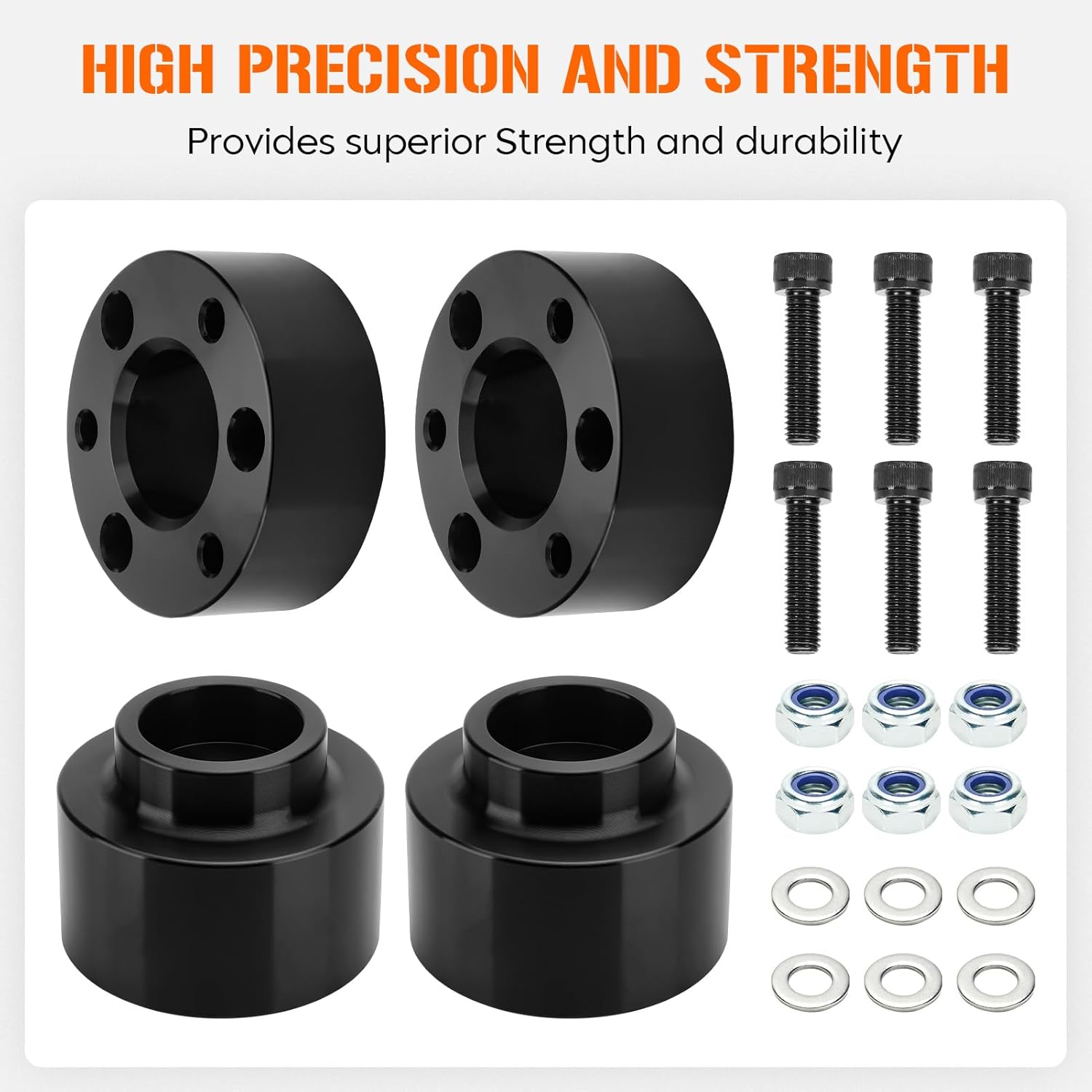 AEagle F3” & R2” Leveling Lift Kit for 2009-2019 Dodge Ram 1500; 2020-2023 Ram 1500 New Body Style, Front & Rear Forged Aluminum Strut Spacers