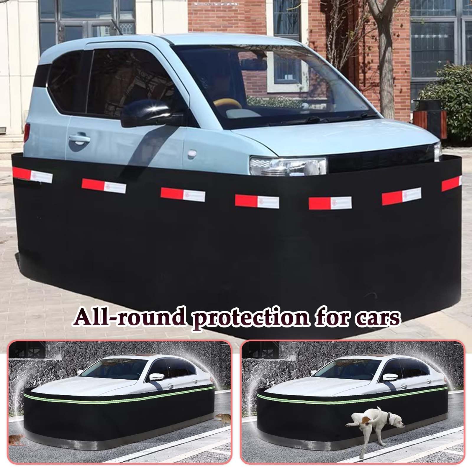 Faldón para Caravana para el Invierno con Banda Reflectante de Advertencia Cubiertas para Exteriores de Casas Móviles para Minivans, Hatchbacks y Sedanes(1450cm/47.6ft)