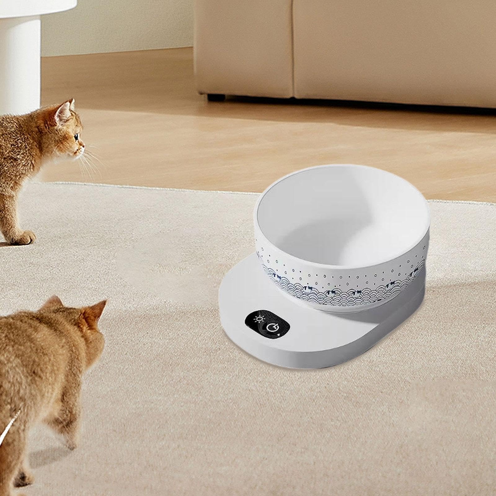 Heated Pet Bowl Cat Food Bowl, USB Water Bowl, 380ml Thermal Pet Feeder, Feeding Bowl for Indoor Outside Winter