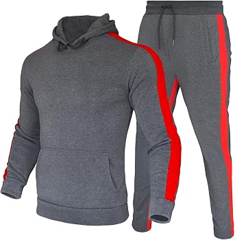 Tuta Da Jogging Uomo 2 Pezzi - Felpa Con Cappuccio E Pantaloni In Cotone, Sportiva E Comoda Per Tempo Libero, Allenamento E Vita Quotidiana