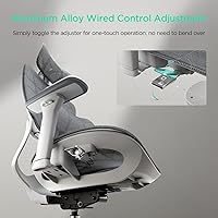 Vista 8 de Hbada E2 Ergonomic Office Chair, Big and Tall Mesh Office Chair with 6-Way Dynamic Lumbar Support, 3D Adjustable Armrests, 3D Adjustable Headrest