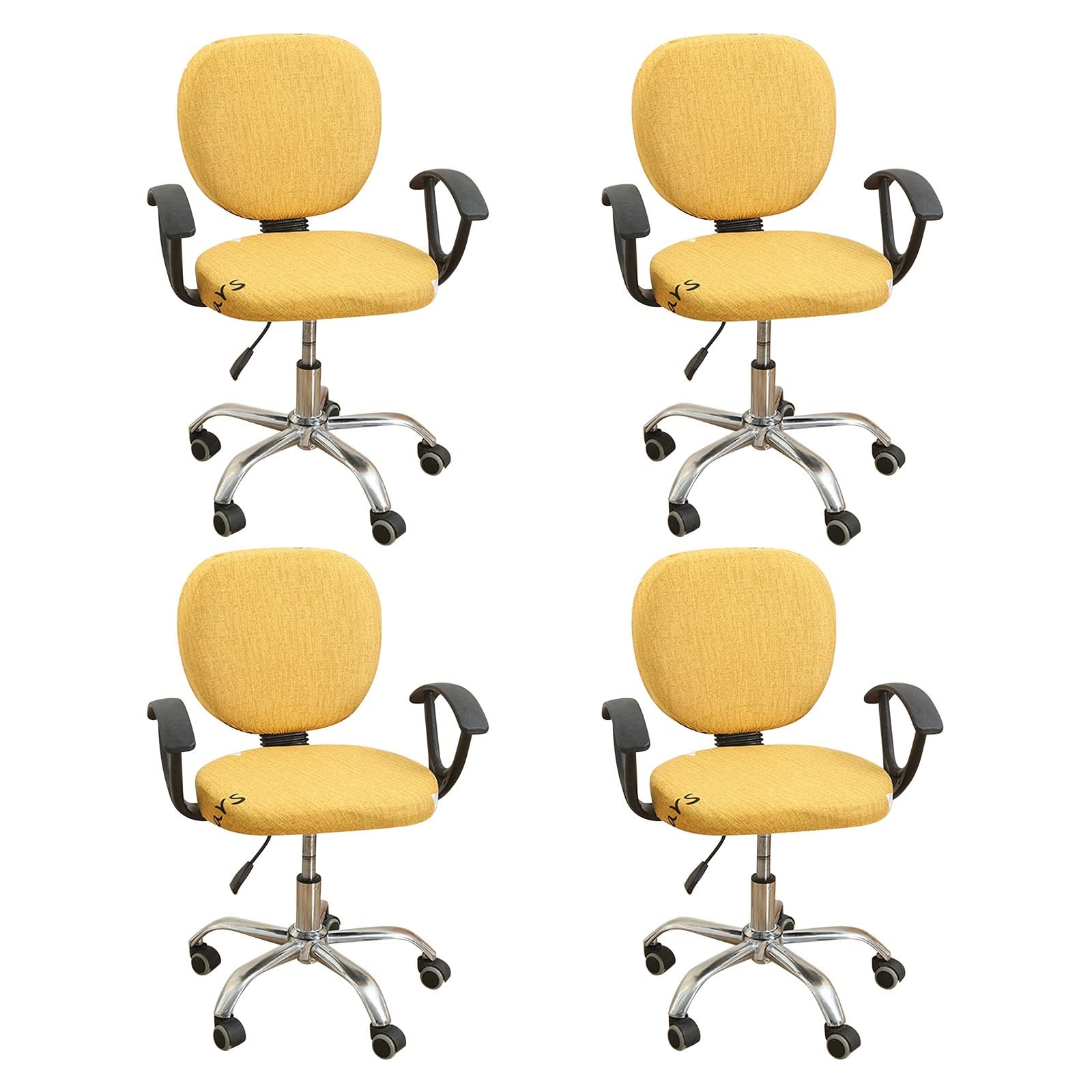 Housses de chaises salle manger polyester jaune KnSam pour stopper les taches du quotidien