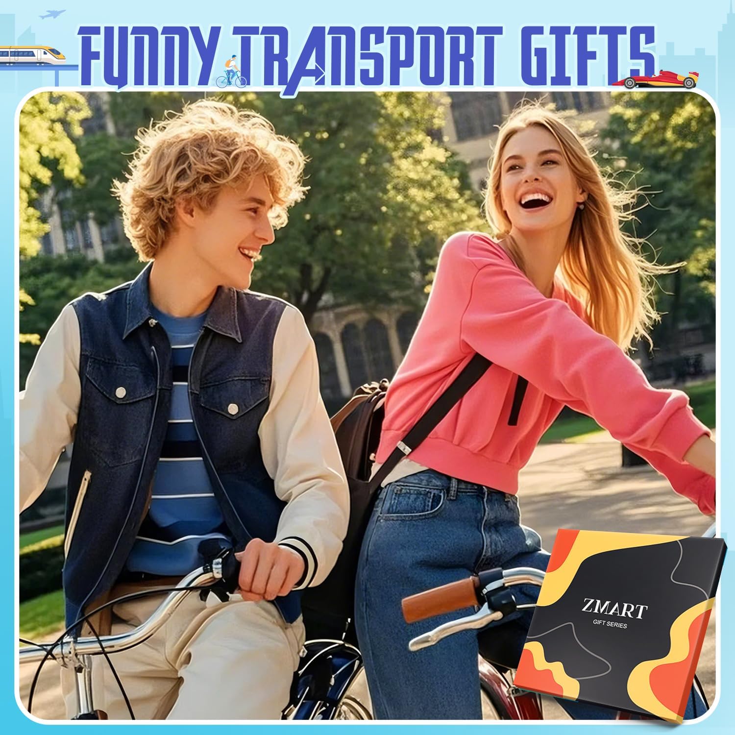 Zmart Transportation Gifts for Men - Pilot Airplane Aviation Socks, Bicycle Socks for Adults - Image 7