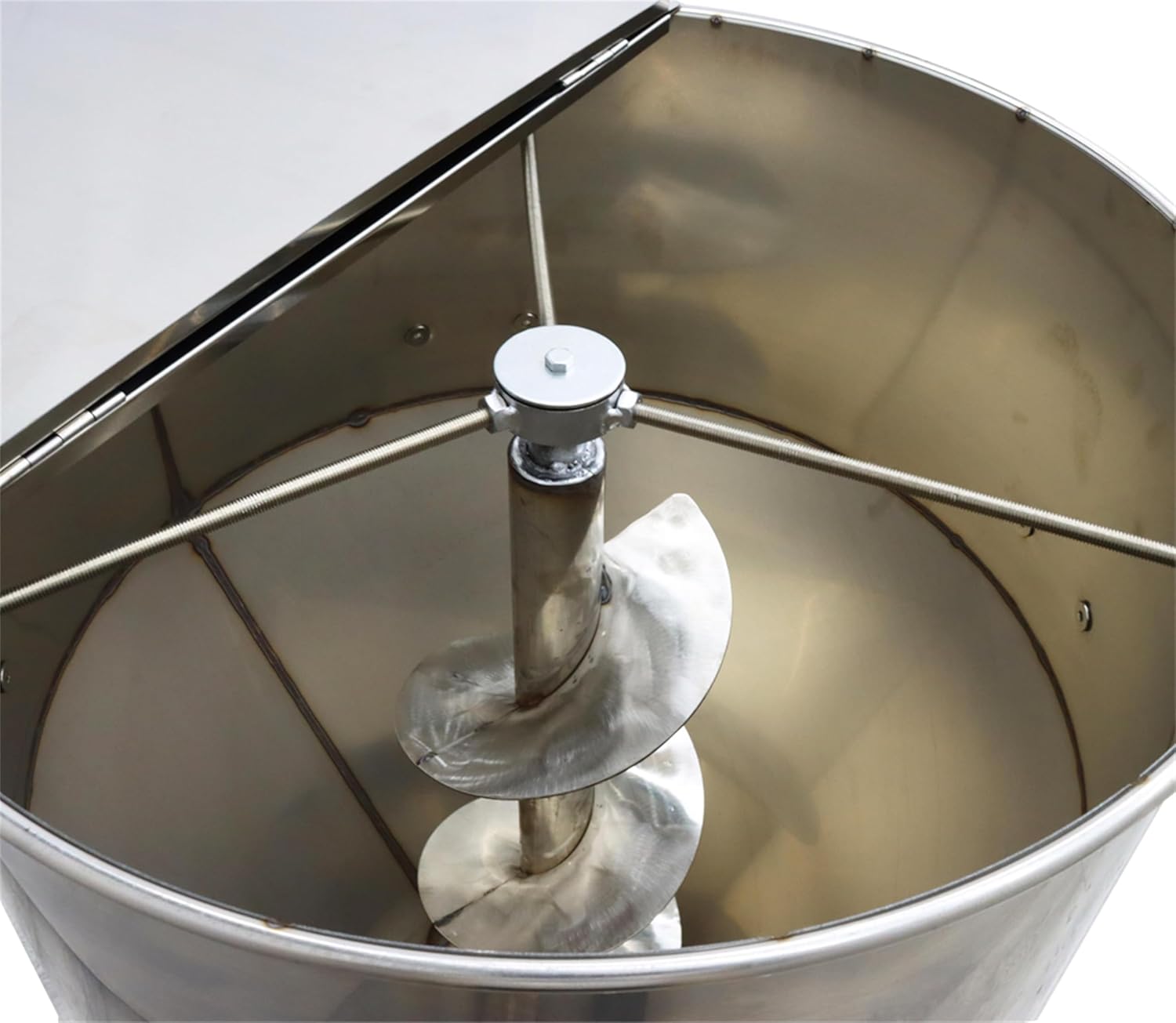 110V Feed Mixer Blender 3KW Vertical Feed Mixing Machine Stainless Steel Plastic Mixer Capacity 165lbs for Particle Grain Seed Dry and Wet Use