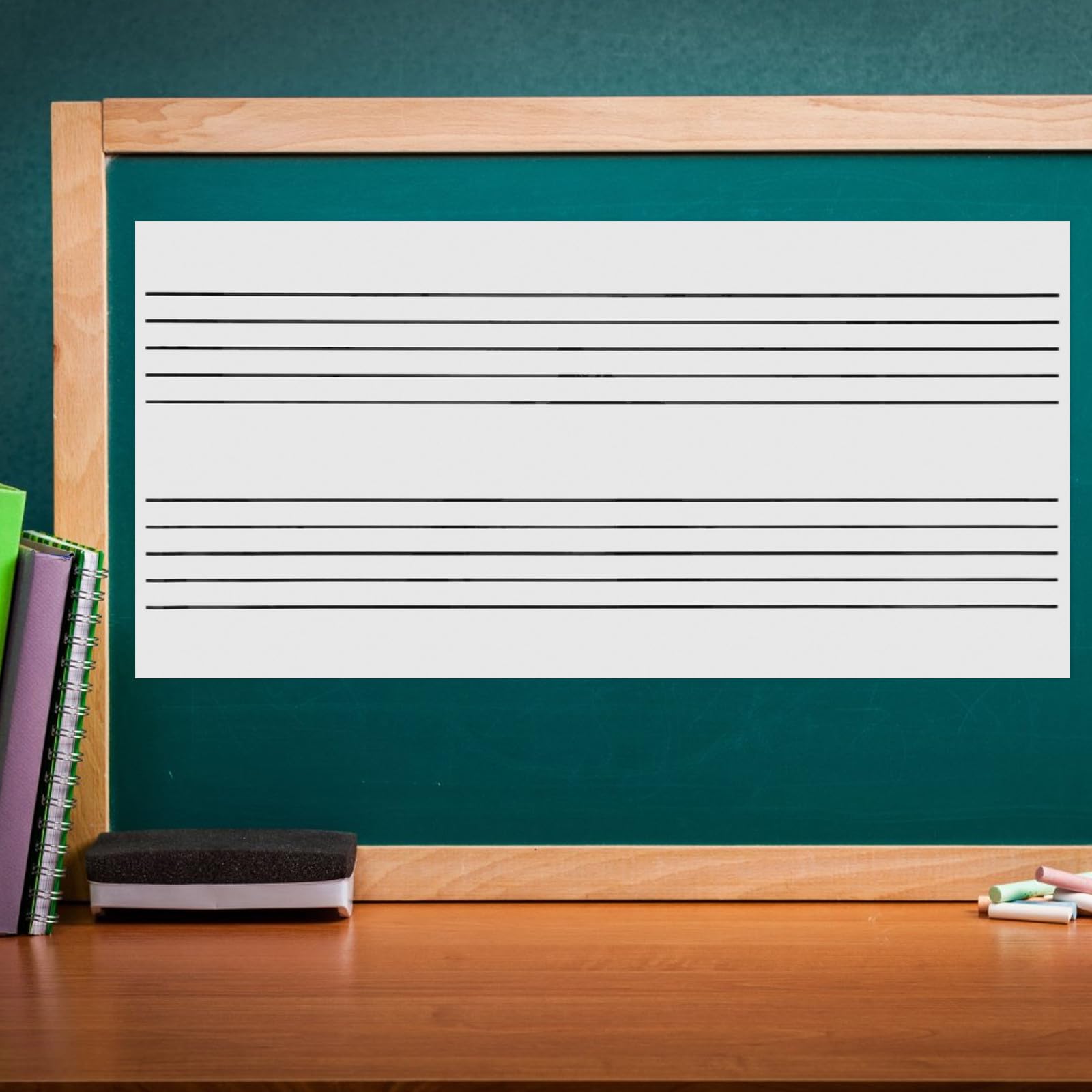 Abaodam Magnetische und Tragbar aus Gummi Whiteboard Tafel mit Notenlinien Wiederverwendbar für Musikunterricht und Klassenzimmergebrauch