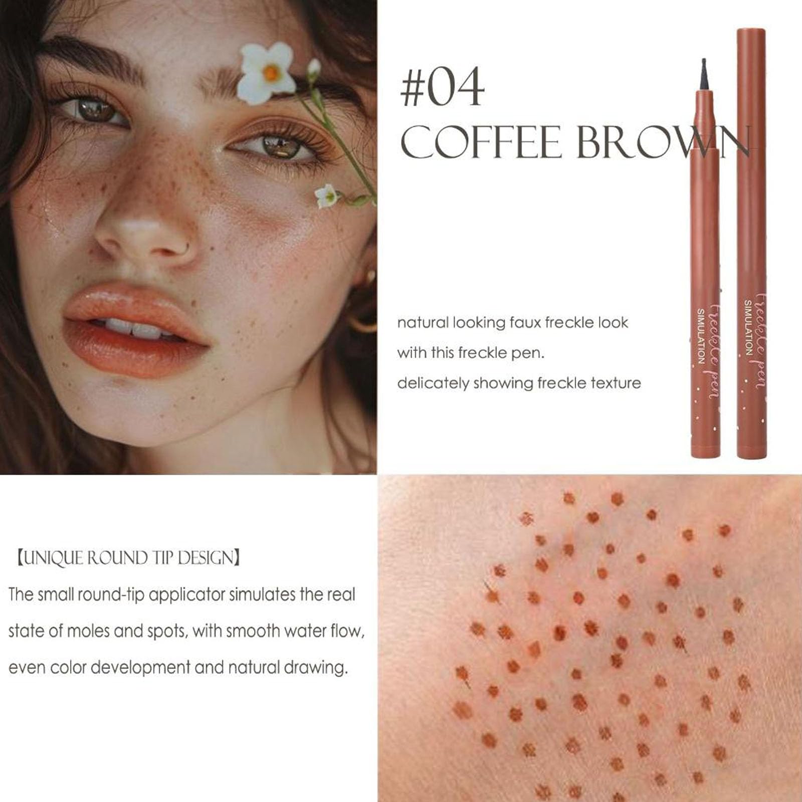 2PCS Freckle Pen Set, Waterproof Quick-Dry Formula for Natural Faux Freckles Sun-Kissed Lifelike Finish - Image 3