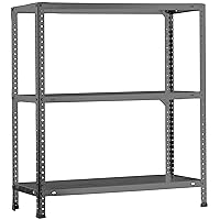 Simon Rack Scaffale Metallo Garage e 3 Ripiani, Capacità di Carico 75 kg e Punto di Flessione