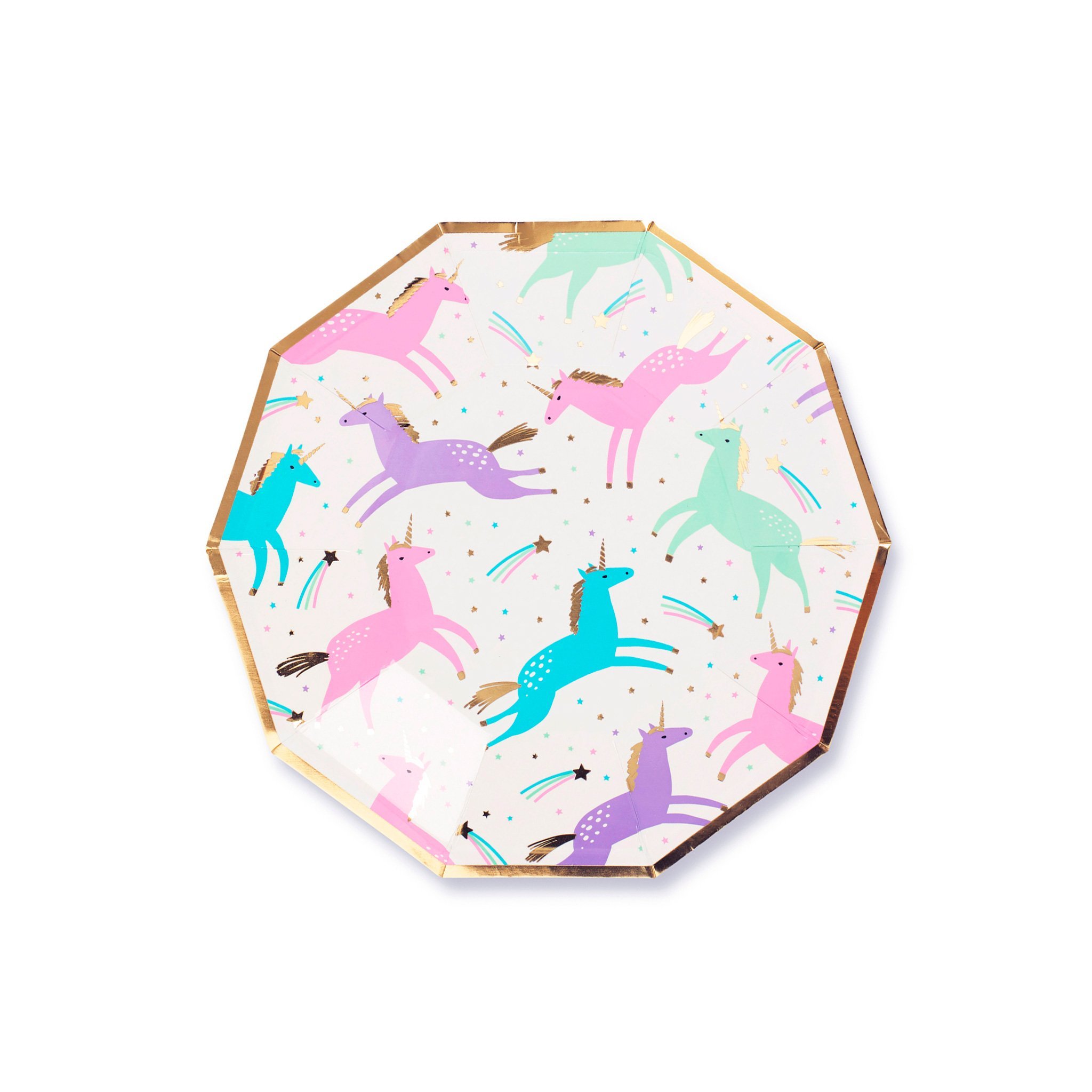Daydream Society Pastel Magical Unicorn Small Paper Party Plates, Pack of 8